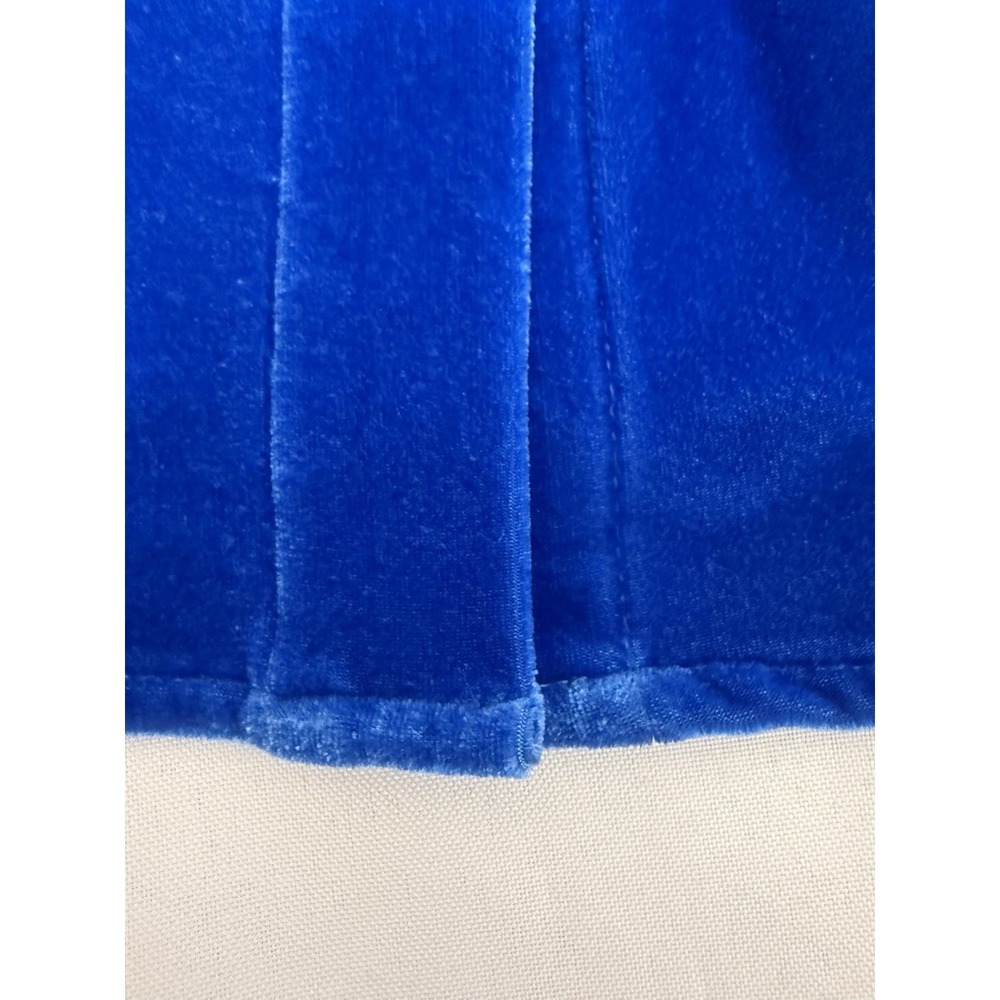 Soft Surroundings Blue Velvet Long Sleeve Button Top Shirt Womens Size XS Velour - Picture 10 of 10